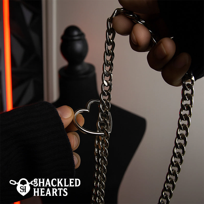 Steel Kiss Heart Chain