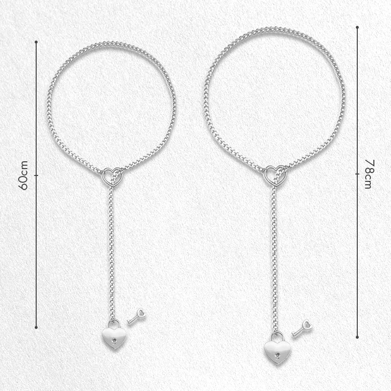 Steel Kiss Heart Chain